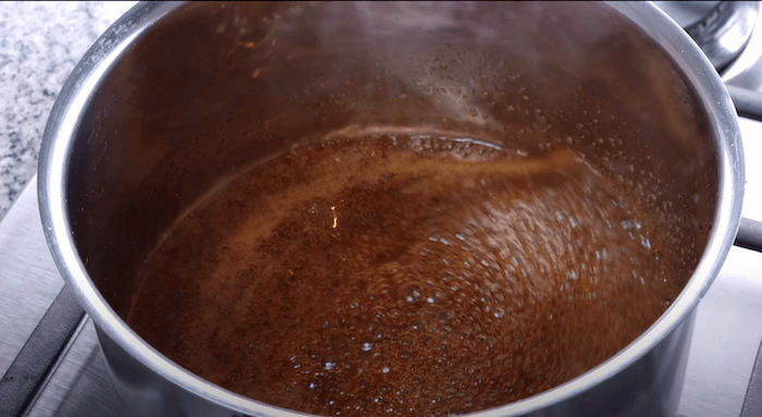 sauce being cooked in pot