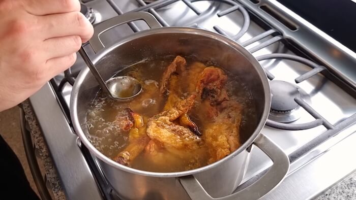 making a chicken stock