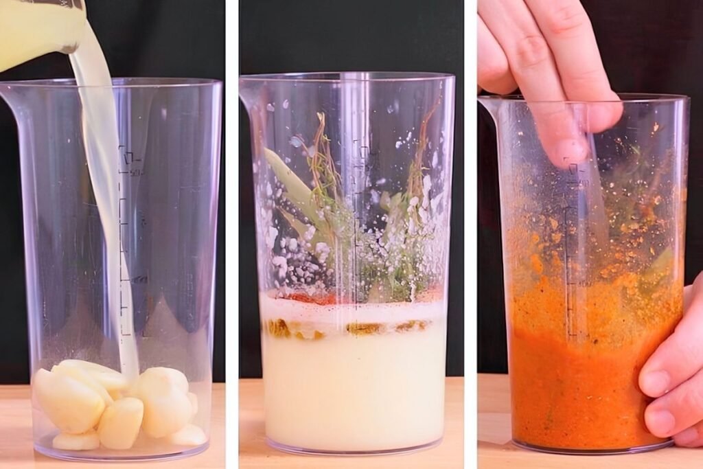 step by step process for making the marinade
