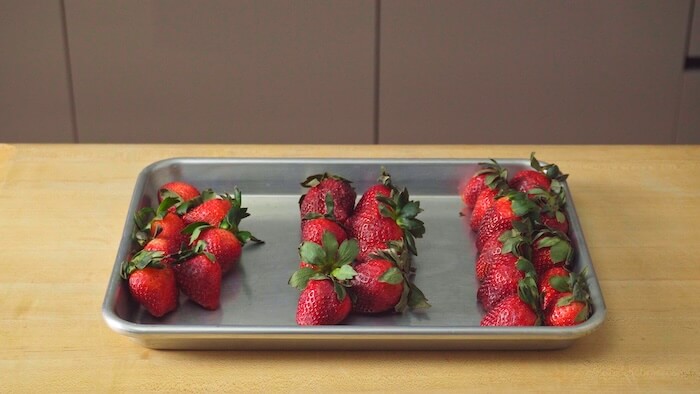 tray of strawberries