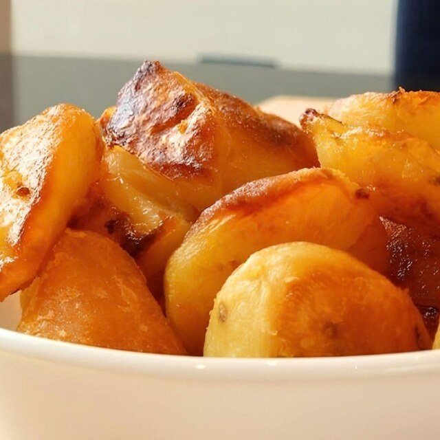 bowl of crispy golden roast potatoes