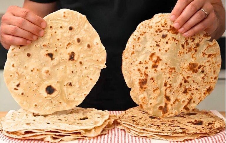 Ben Goshawk holding two soft flatbreads