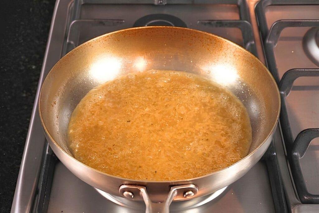 chicken pan sauce reducing by 2 thirds in volume