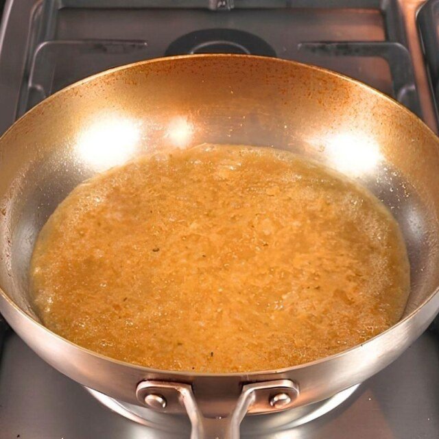 chicken pan sauce reducing by 2 thirds in volume